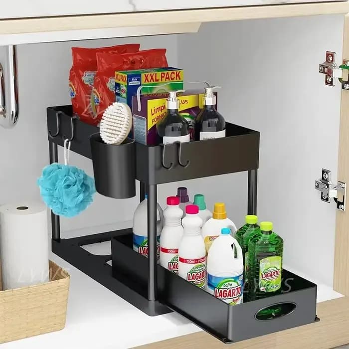 Organisateur sous évier pour cuisine et salle de bain