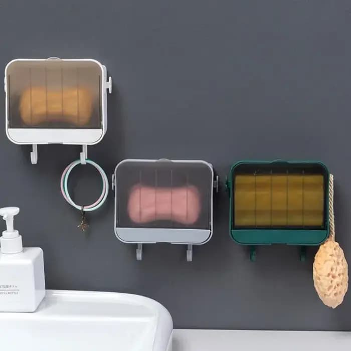 Portes-savons muraux sans perforation avec crochet
