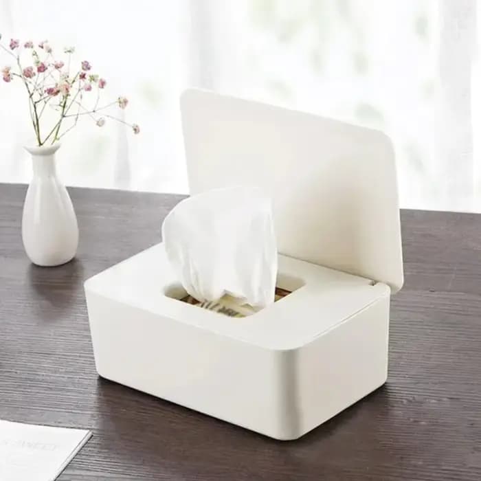 Boîte à mouchoirs humides anti-poussière avec couvercle