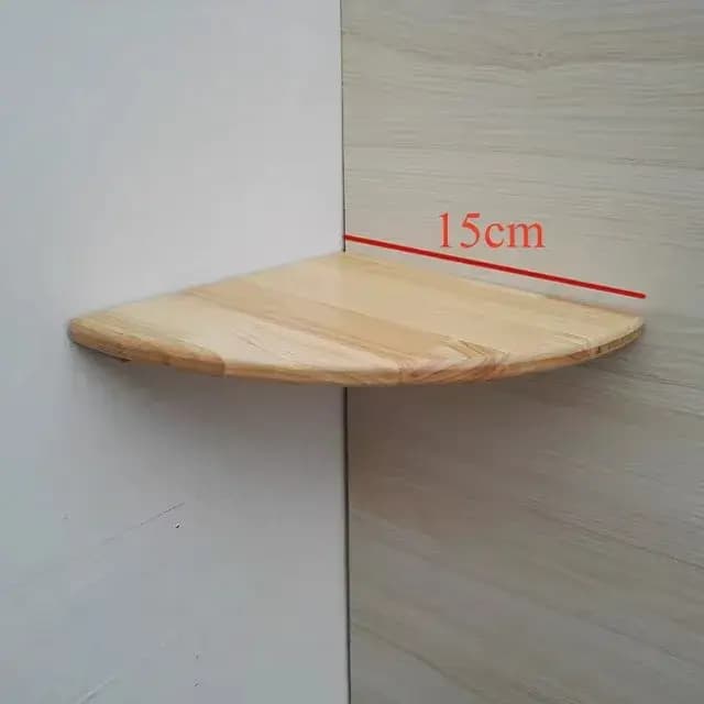 Étagère d'angle flottante en bois de chêne massif 15-30cm, présentoir de rangement pour plantes Phot