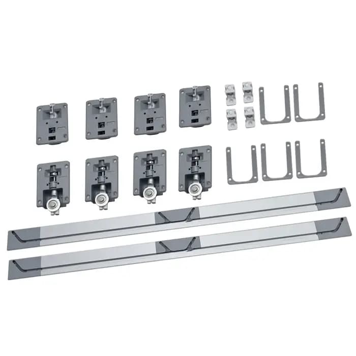 SSOUIM Kit de quincaillerie pour porte coulissante de placard, armoire ou porte de bus, avec glissiè