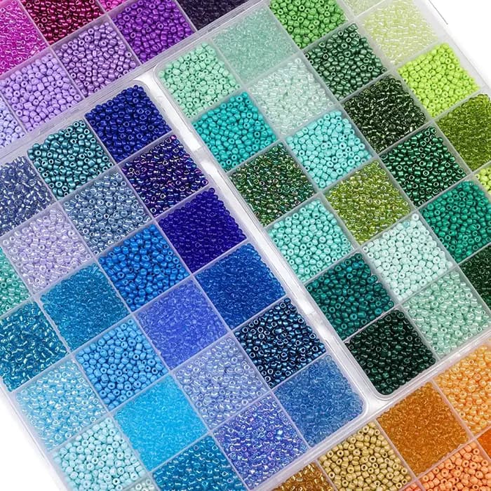 Boîte de perles de riz à 24 grilles