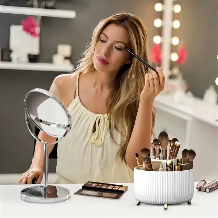 Boîte de rangement rotative pour maquillage - Conteneur