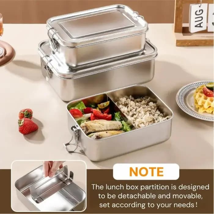 Boîte à lunch en acier inoxydable pour enfants et adultes