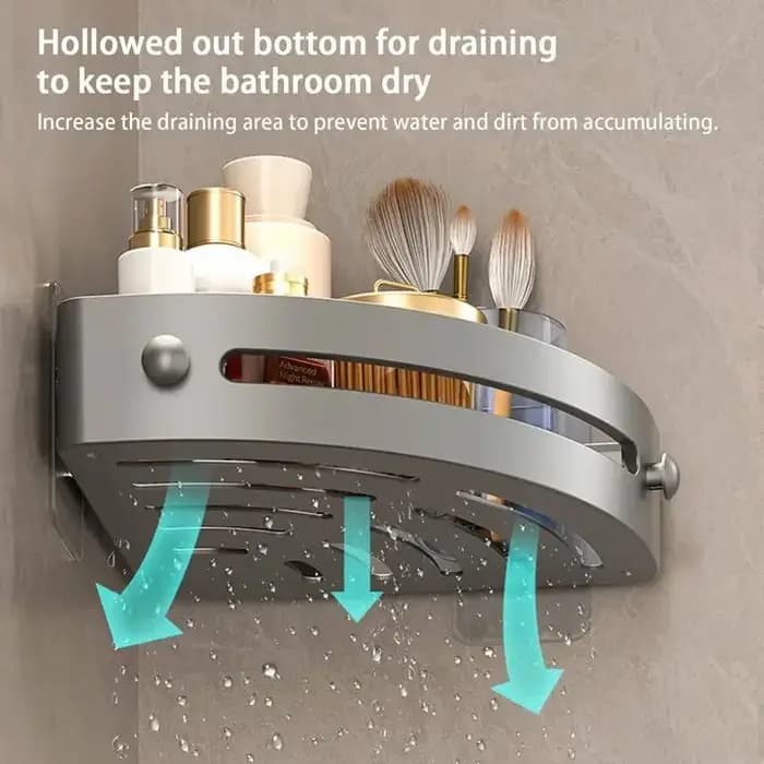 Étagère murale triangulaire pour salle de bain et WC
