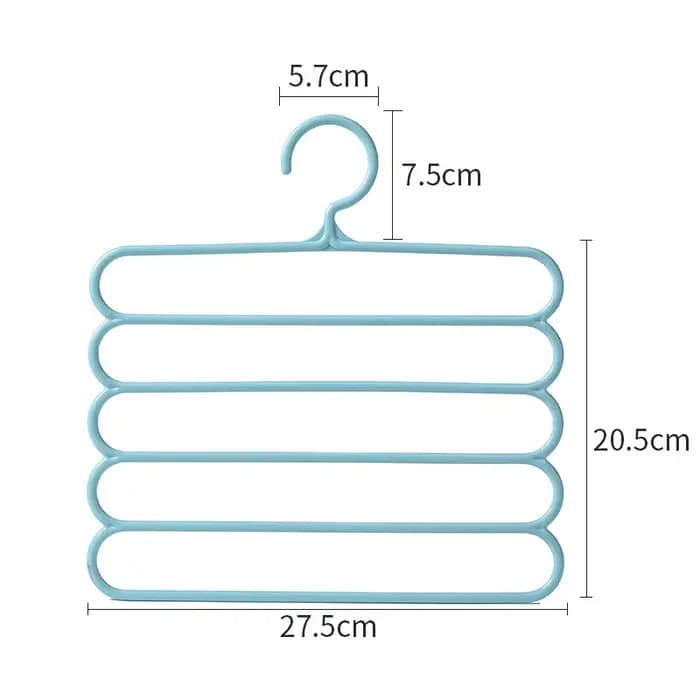 FJHANGERS-Cintres à 5 Couches pour Vêtements, Organisateurs de Rangement pour Placard, viser, Serviettes, Écharpes