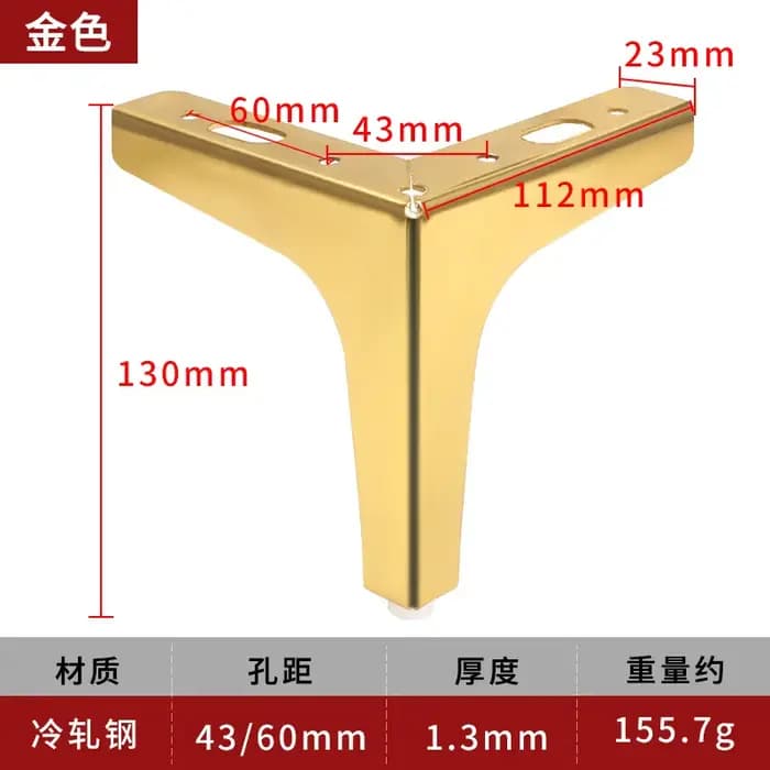 4 pièces 10/13/15cm meubles armoire pieds en métal pied triangulaire jambe bricolage