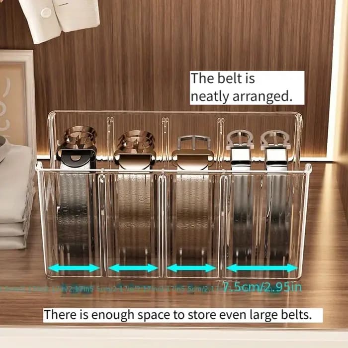 Boîte de rangement de ceinture ; usage domestique ; organisateur de cravates divisé