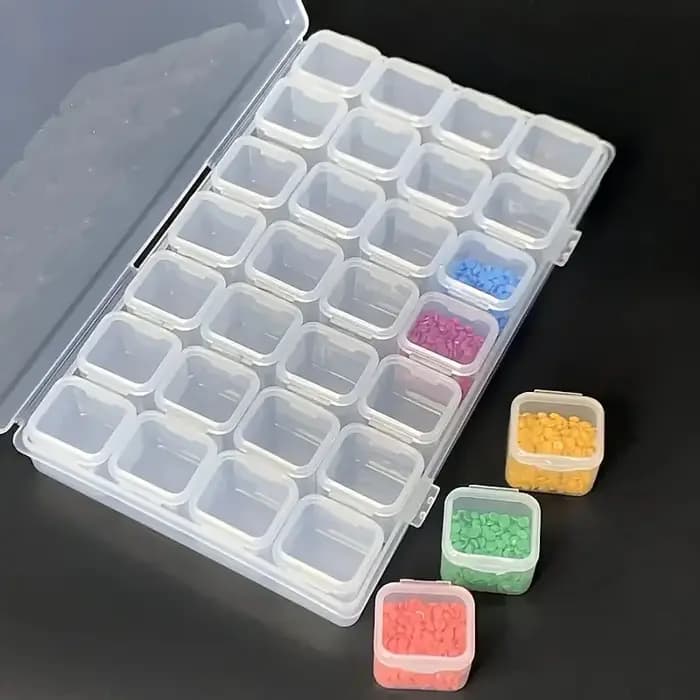 Une boîte de rangement pour la peinture diamant