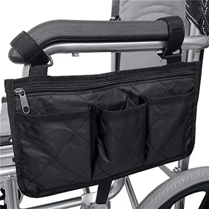 Accoudoir de fauteuil roulant Sac De Rangement Étanche Fauteuil Roulant Organisateur Latéral Sac Accoudoir Universel Sac De Rangement Latéral Convient À La Plupart Des Fauteuils Roulants