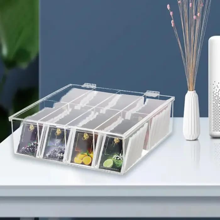 Organisateur de sachets de thé en acrylique transparent