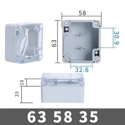 Boîte de rangement en plastique étanche, boîtier transparent, boîtier électronique, boîtier de proje