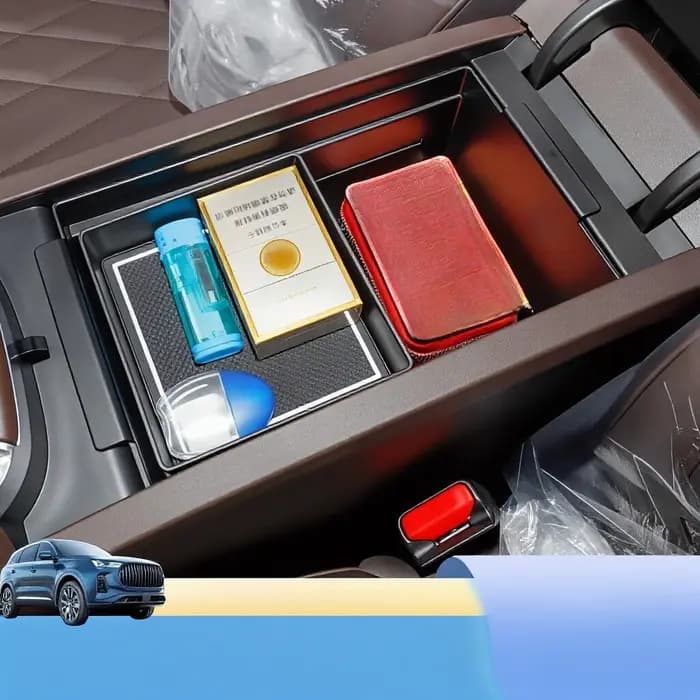 Boîte de rangement pour accoudoir central de voiture