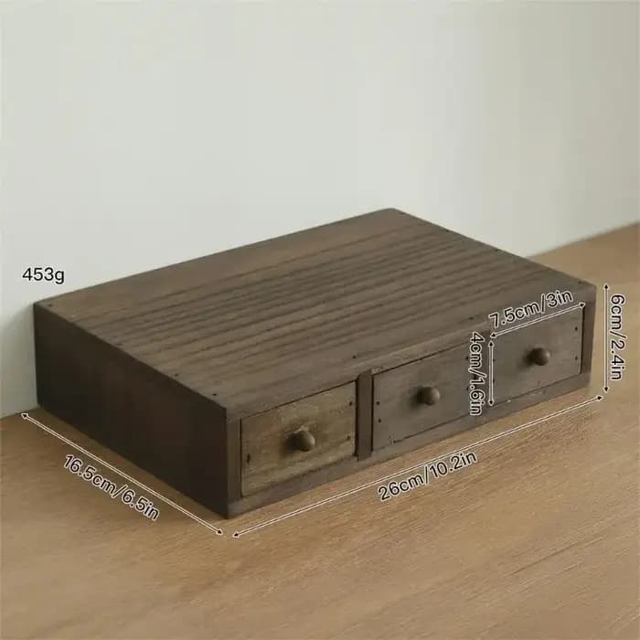 Organiseur bureau en bois avec plusieurs compartiments