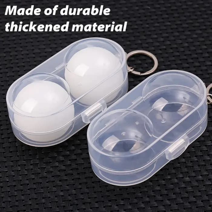 Boîte conteneur de balles de Tennis de Table, boîtier en plastique dur, boîte de rangement de balles de Ping-Pong avec porte-clés, accessoires de Tennis de Table, cadeau