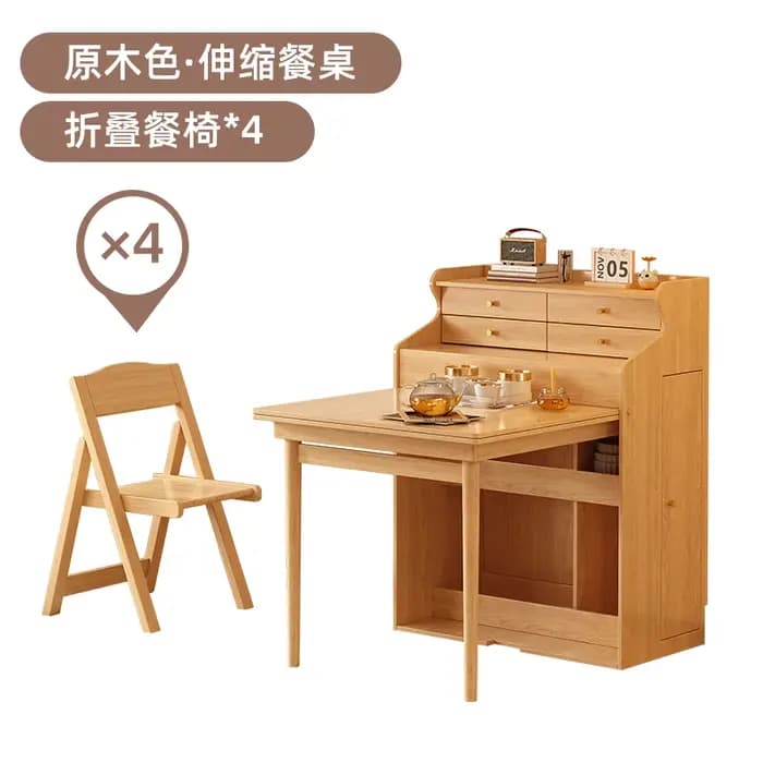 Tables à manger rétro extensibles avec rangement