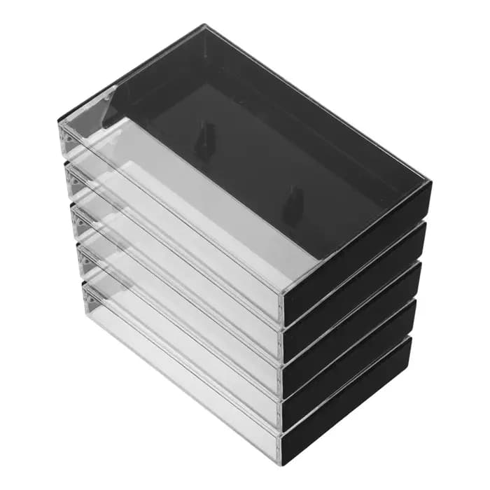 Boîte de rangement de ruban de Cassette Vintage en plastique transparent, 5 pièces, organisateur de
