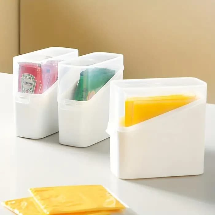 Boîte de rangement à couvercle transparent incliné de style japonais | Organisateur de stockage de café et de thé au