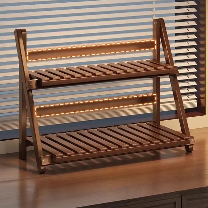 Étagère de rangement de bureau multifonctionnelle à double couche