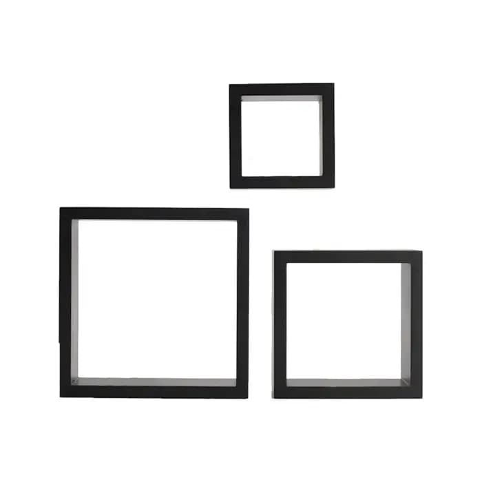 Étagères cubes en bois pour décoration murale