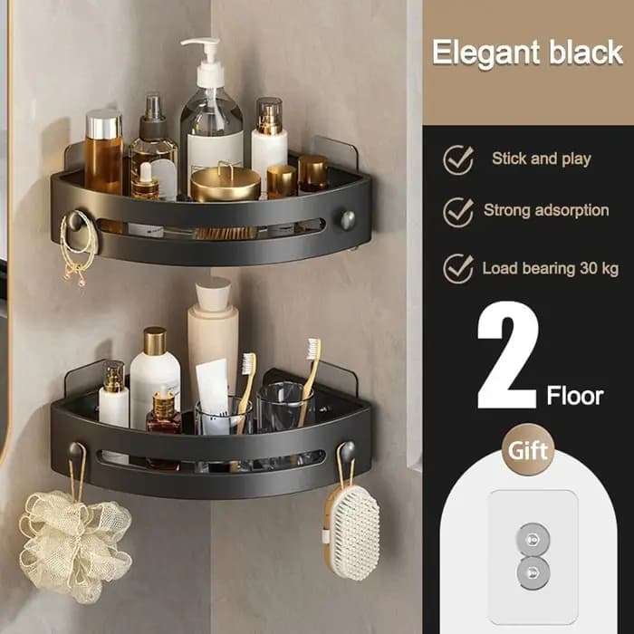 Étagères de salle de bain sans perçage