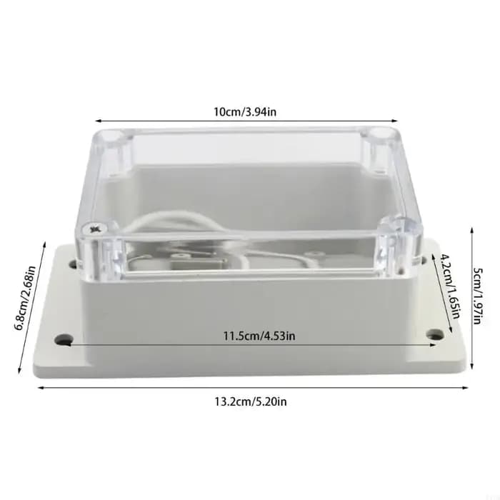 Boîte câblage électrique avec couvercle transparent, boîtier projet en plastique pour sur panneau,