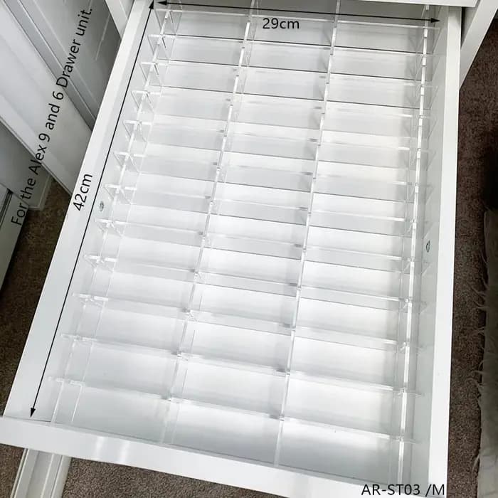 Séparateurs de tiroirs ARCO DIY pour unité de tiroir ALEX 5 et 9