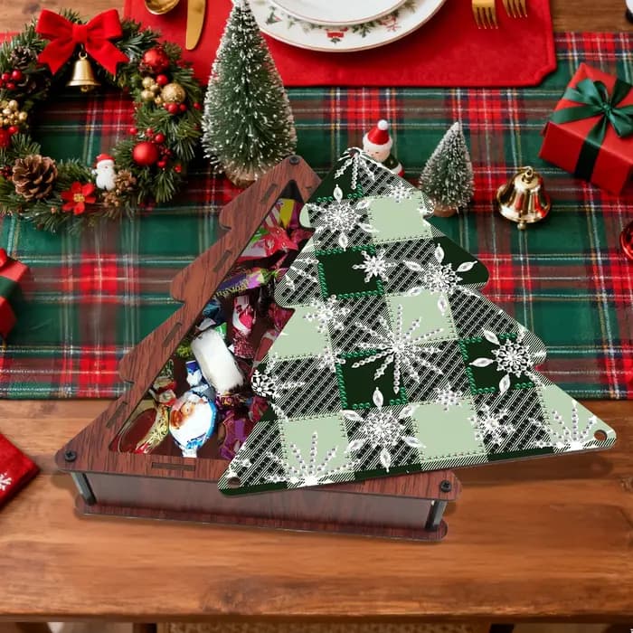 Kits de boîtes de rangement en forme d'arbre de noël pour peinture diamant