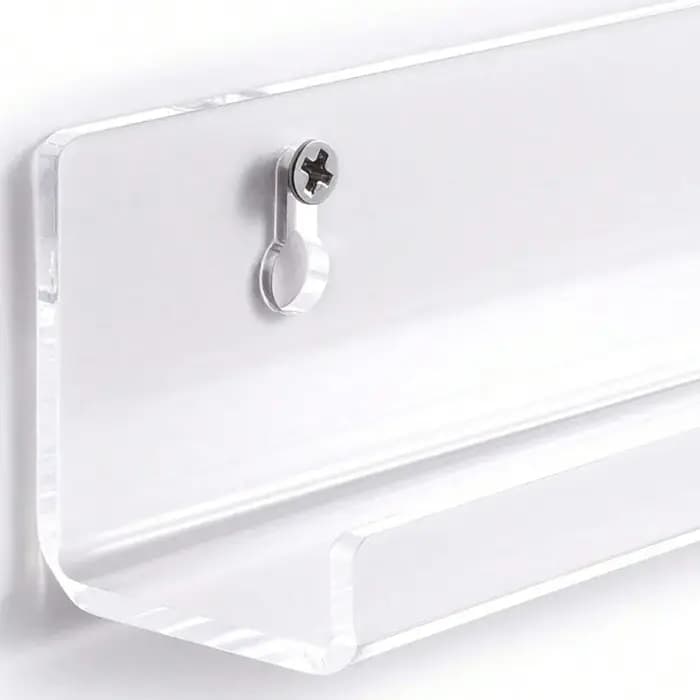 Étagère murale en vinyle transparent