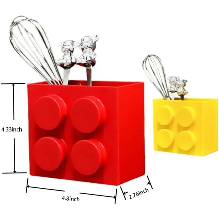 Boîte de rangement magnétique blocs de construction support