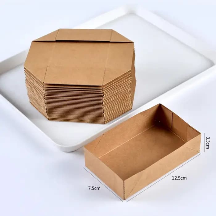 Boîte en papier Kraft pour hamburgers de poulet frit