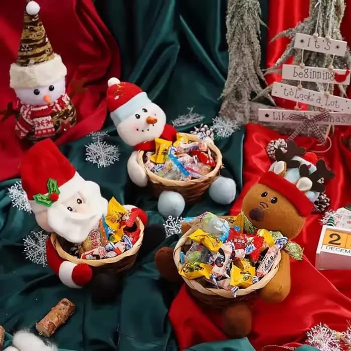 Panier de rangement pour bonbons de Noël