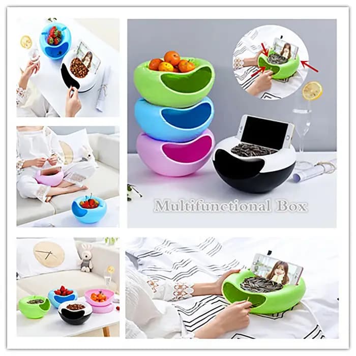 Boîte de rangement de bureau avec bol de rangement au Design créatif, adaptée à la boîte de rangement d'articles secs