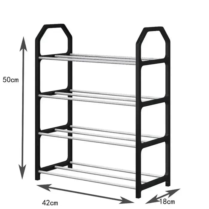 Étagère à chaussures en métal à 4 niveaux, étagère à chaussures Simple, organisateur de chaussures,