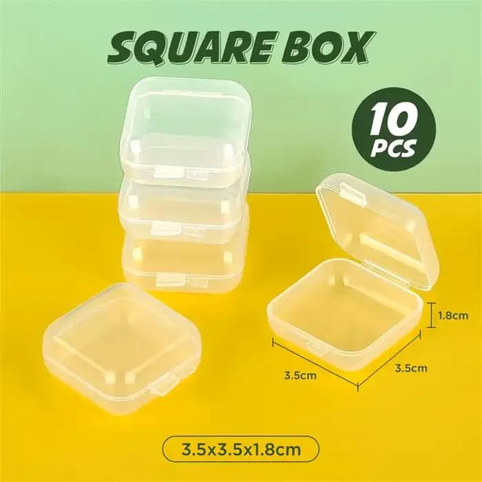 Boîte en plastique rectangulaire, boîte d'emballage translucide, boîte de rangement anti-poussière s