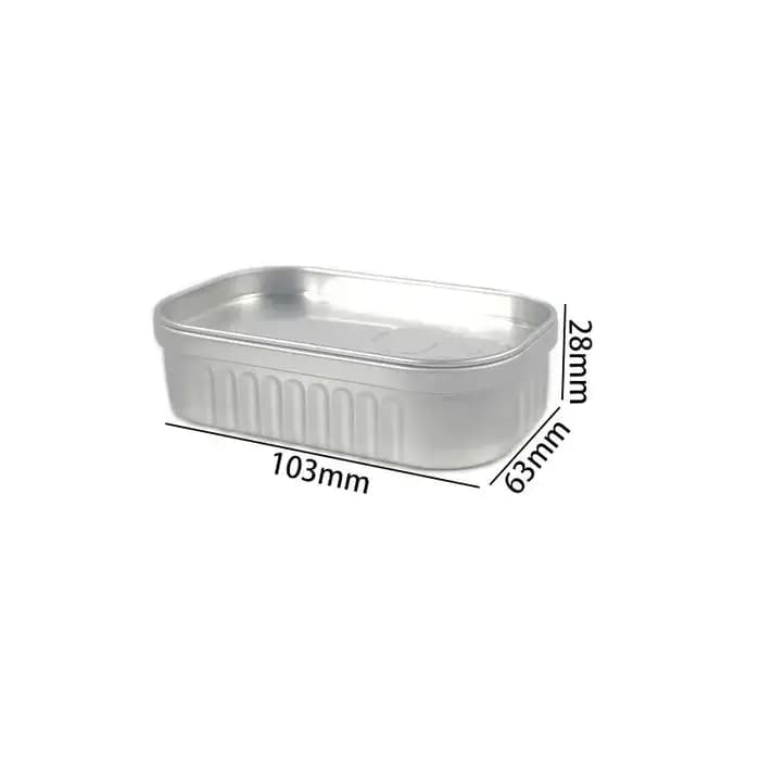 Boîte en fer blanc miniature créative en forme de boîte de conserve de sardines, boîte de rangement