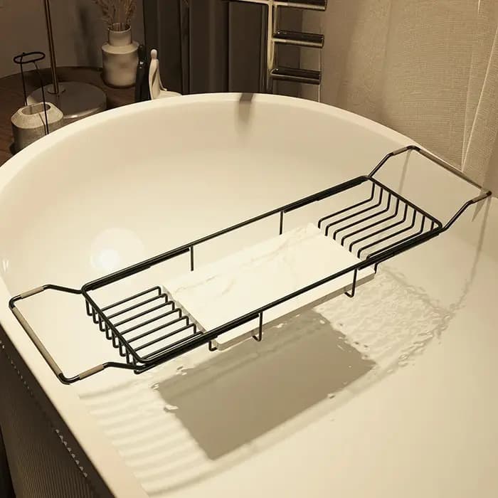 Étagère rétractable multifonctionnelle pour baignoire, support de rangement non ald pour téléphone p