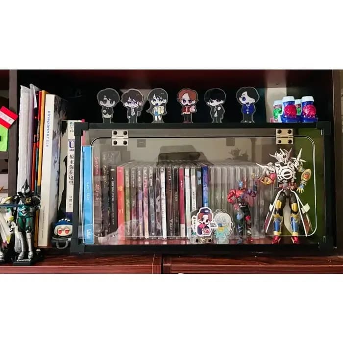 Boîte de rangement en acrylique pour DVD et CD