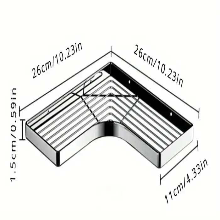 Étagère de montage drainable en acier inoxydable