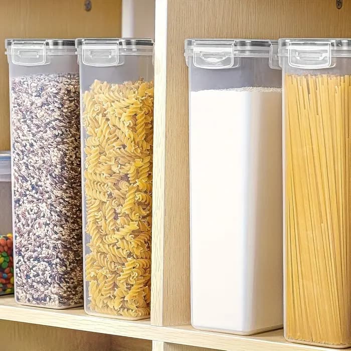 2/4 contenants à pâtes de 2,8 L, hermétiques, avec couvercles, pour l'organisation et le stockage de la cuisine, sans BPA