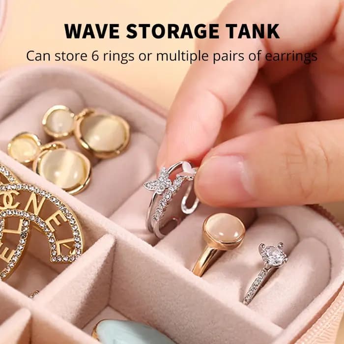 Mini boîte de rangement de bijoux portable pour femmes