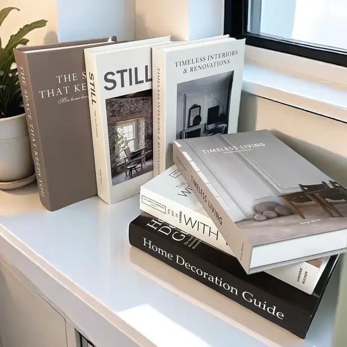 Boîte de rangement de faux livres de luxe ouverte