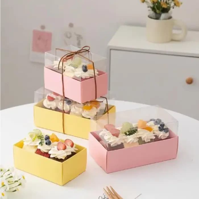 Boîte cadeau transparente pour gâteau Tiramisu