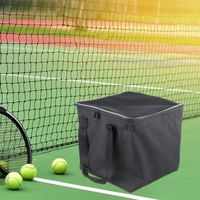 Sac de chariot de balle de Tennis pouvant contenir 160 balles, sac de rangement en tissu Oxford de grande capacité, panier de balle de Tennis Compact noir pour l'enseignement