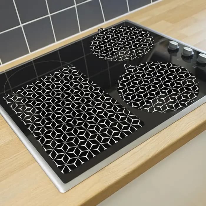 Tapis de protection pour table de cuisson à induction - Coussin en silicone en fibre de verre