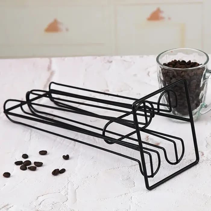 Support de rangement pour capsules de café en métal