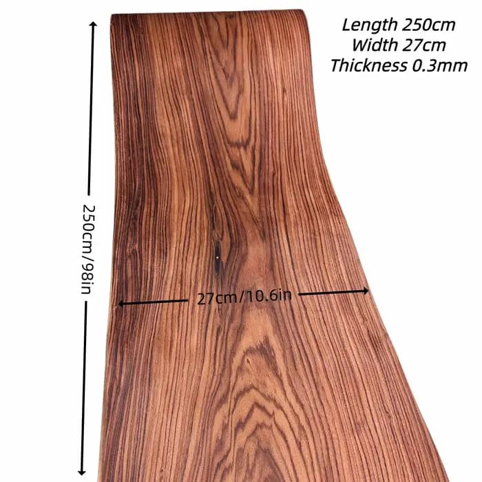 Panneau décoratif en placage de bois de palissandre naturel, bois véritable pour meubles, armoires,