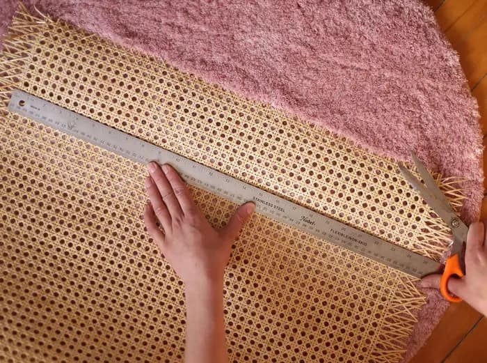Sangle de canne en rotin naturel de 50cm de largeur, rouleau de rotin de grande taille en matériau de canne, sangle en rotin pour armoire de tête de lit de chaise