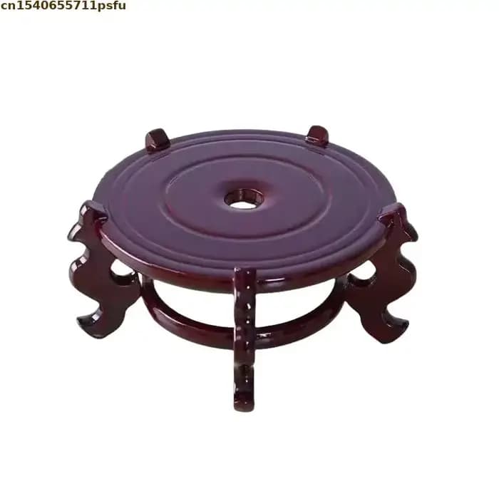 Natural Solid Wood Pedestal Crafts Vase Flower Pot Bonsai Plant Decorative Shelves Greenhouse Shelf Kitchen Wooden Display Stand