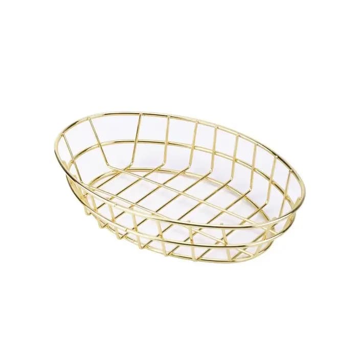 Panier de rangement de bureau en acier inoxydable, panier de rangement cosmétique, panier à fruits, organisateur, panier utilitaire, étagère de rangement en fer forgé